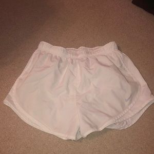White Nike shorts